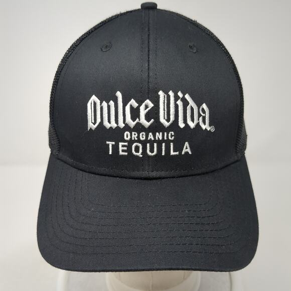 Dulce Vida Organic Tequila Snapback Trucker Hat Black One Size Mesh Back 6 Panel - Picture 2 of 10